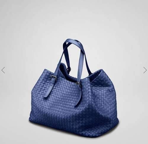 Bottega Veneta Lambskin Tote Bag 1026 dark blue